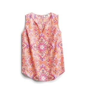 Light Pink V neck Top - large